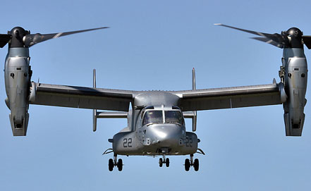 V-22 Osprey. Горизонтальный полет.